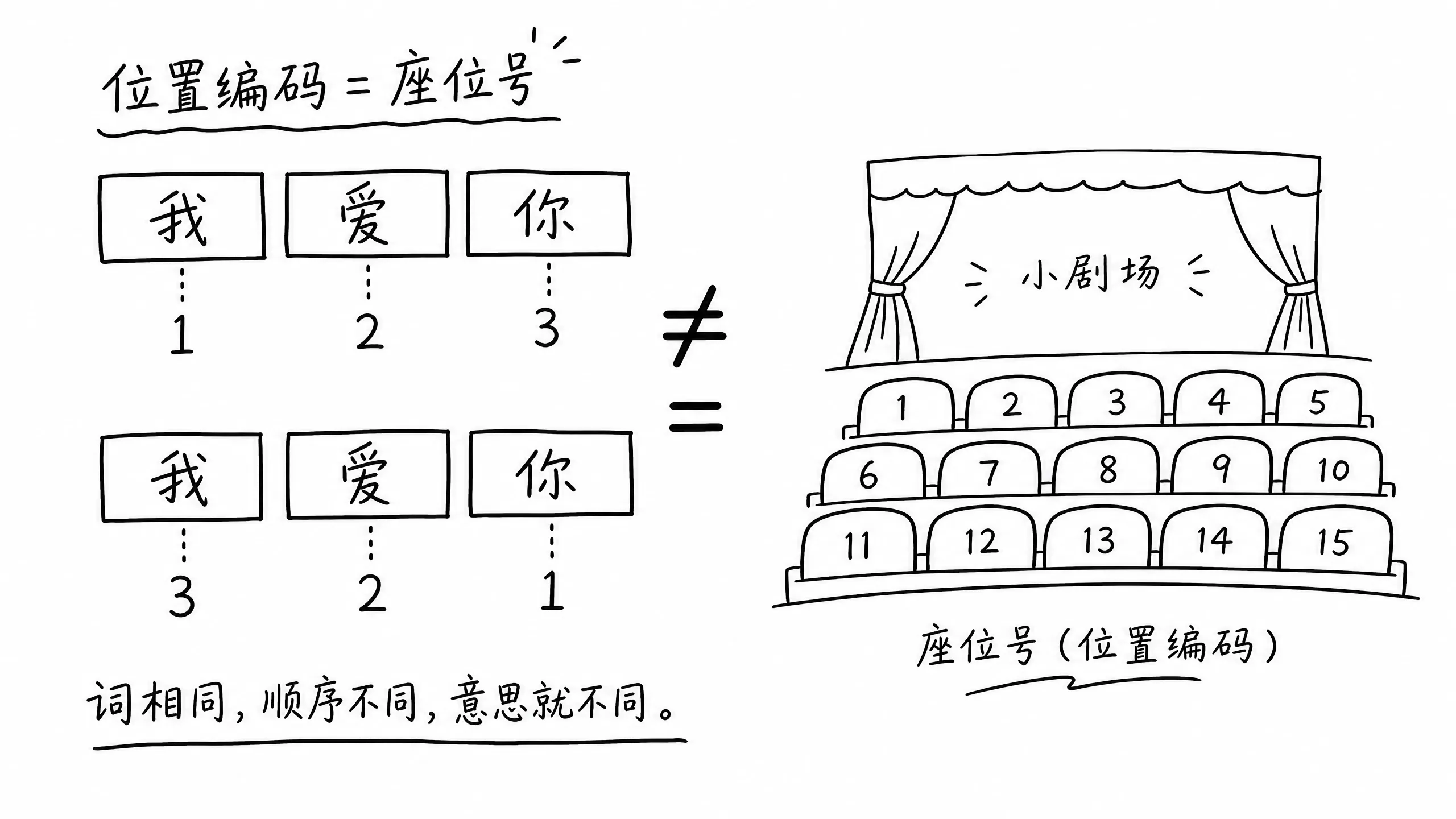 插图5:位置编码就是座位号