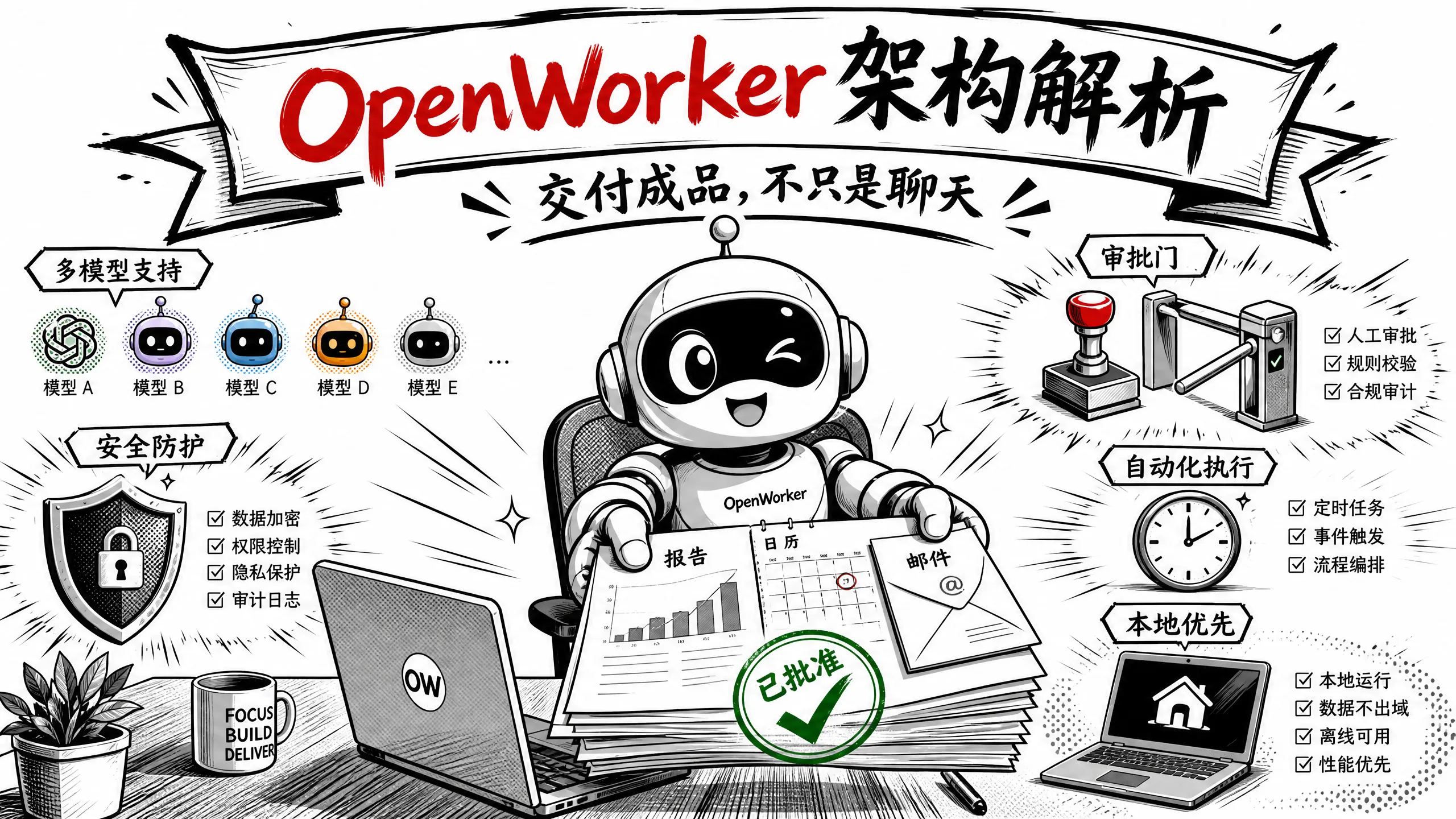 OpenWorker 架构解析 · 交付成品,不只是聊天